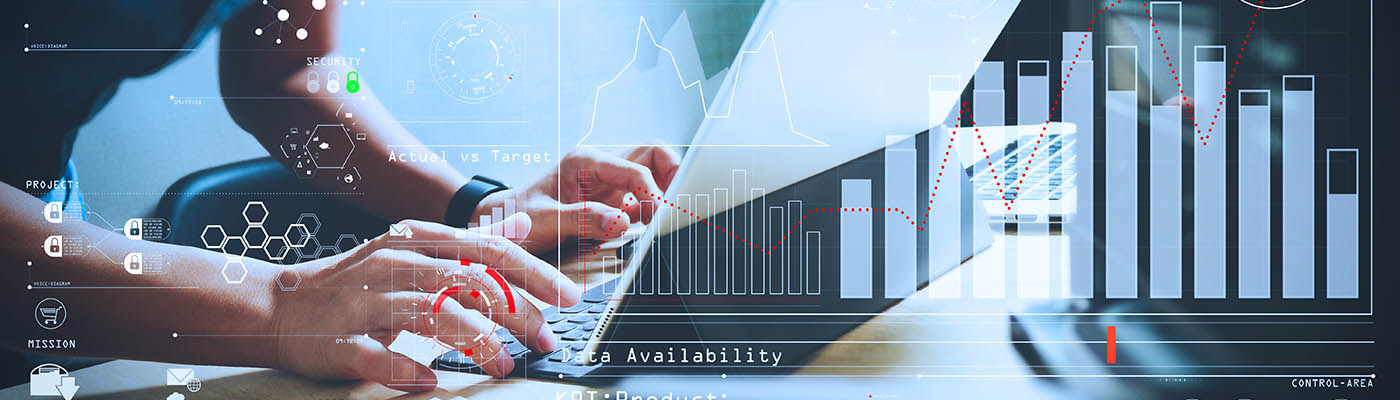 An illustration showing concepts of data analysis.